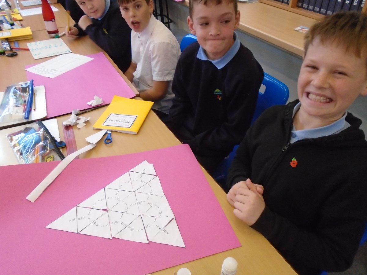 Year 6 Mathematicians worked hard solving the equivalent fractions Tarsia puzzle this morning!