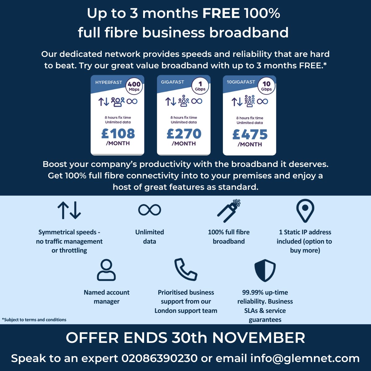 Support your company's ambitions with FREE full fibre business broadband.

Don't miss out on this fantastic deal!
#businessbroadband #fullfibre #telecommunications #technology @CommunityFibre