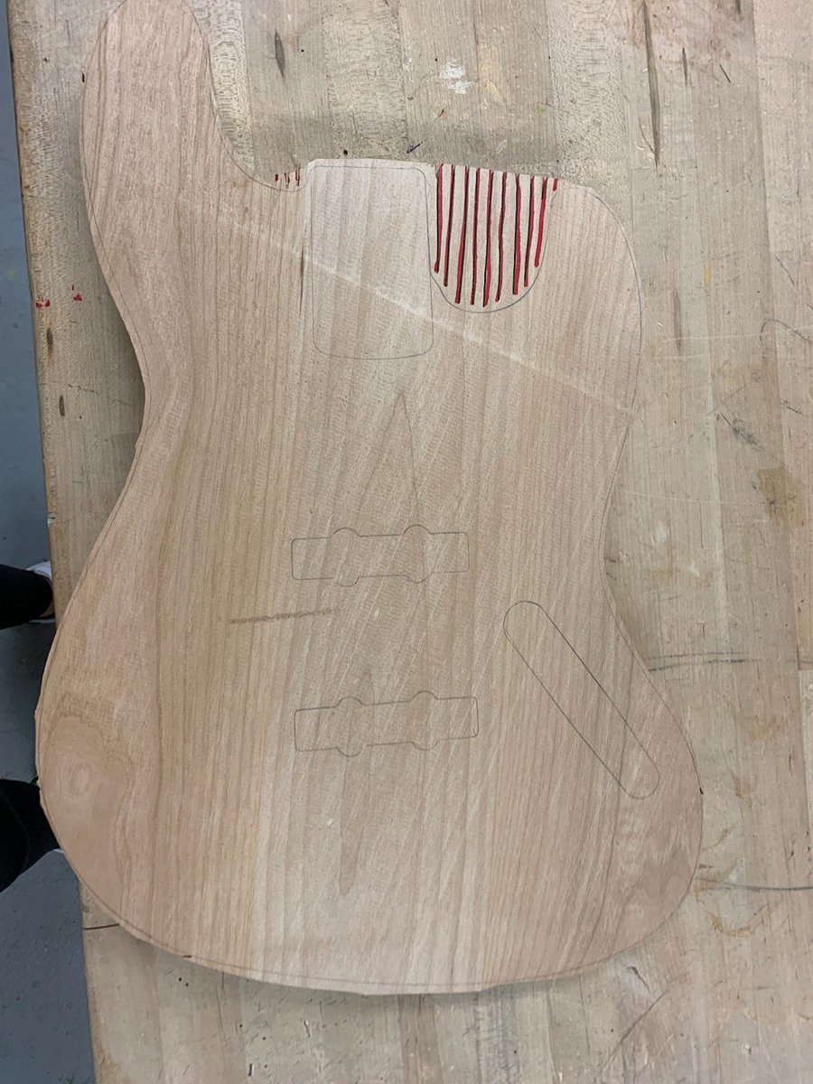 220Arts's tweet photo. Check out the incredible woodworking project Courtney Dymon made in Mr. Kaiser’s @220Arts class. Using  problem-solving and creativity, She transformed a piece of alder into a bass she can play in jazz band! #seethestudent220 #artsmatter220 #problembasedlearning #resourcefulness https://t.co/GvAFZut8no