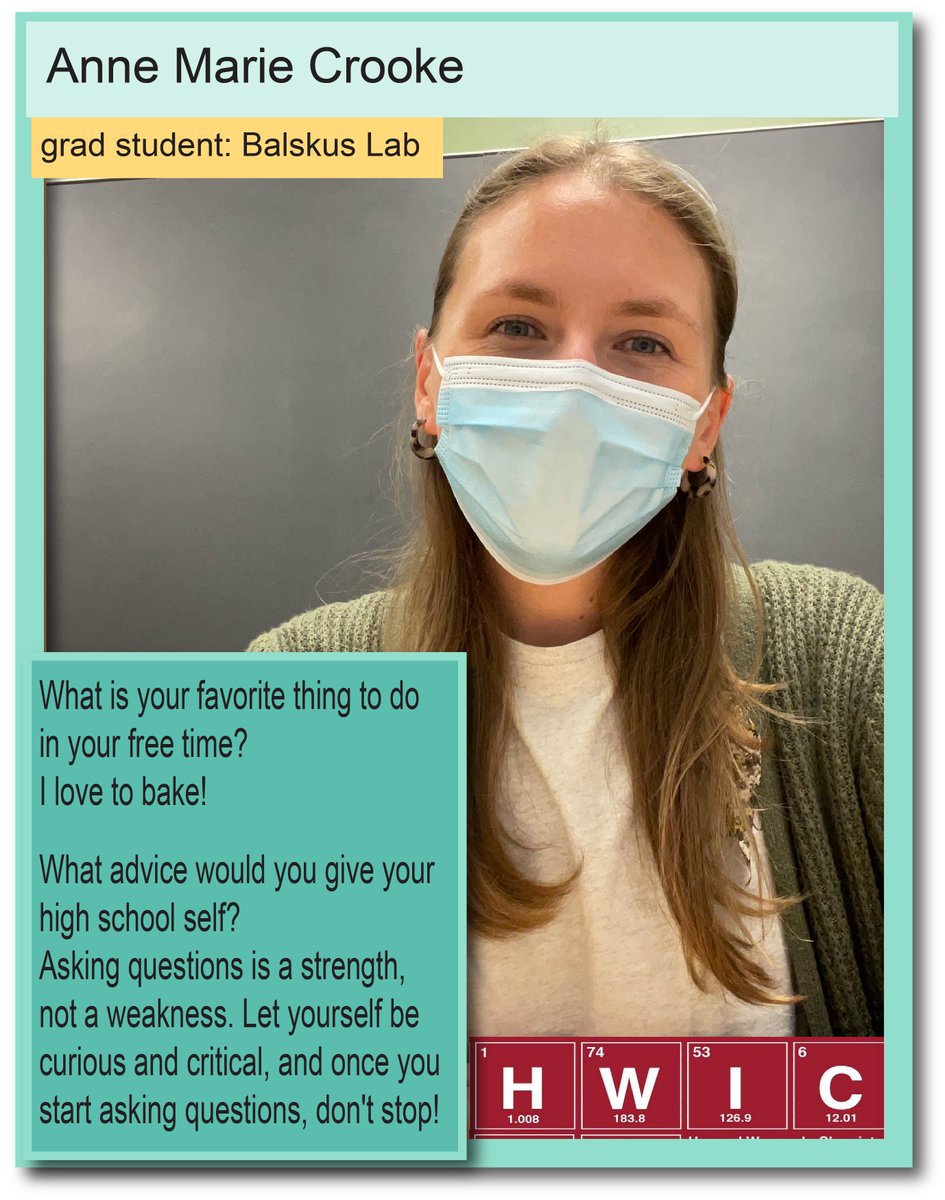 After a glorious extra hour of sleep (or lab work) this weekend, we are shining our spotlight on the wonderful Anne Marie Crooke of the <a href="/BalskusLab/">Emily Balskus</a> ! You can read more about Anne Marie at harvardwic.org/spotlight