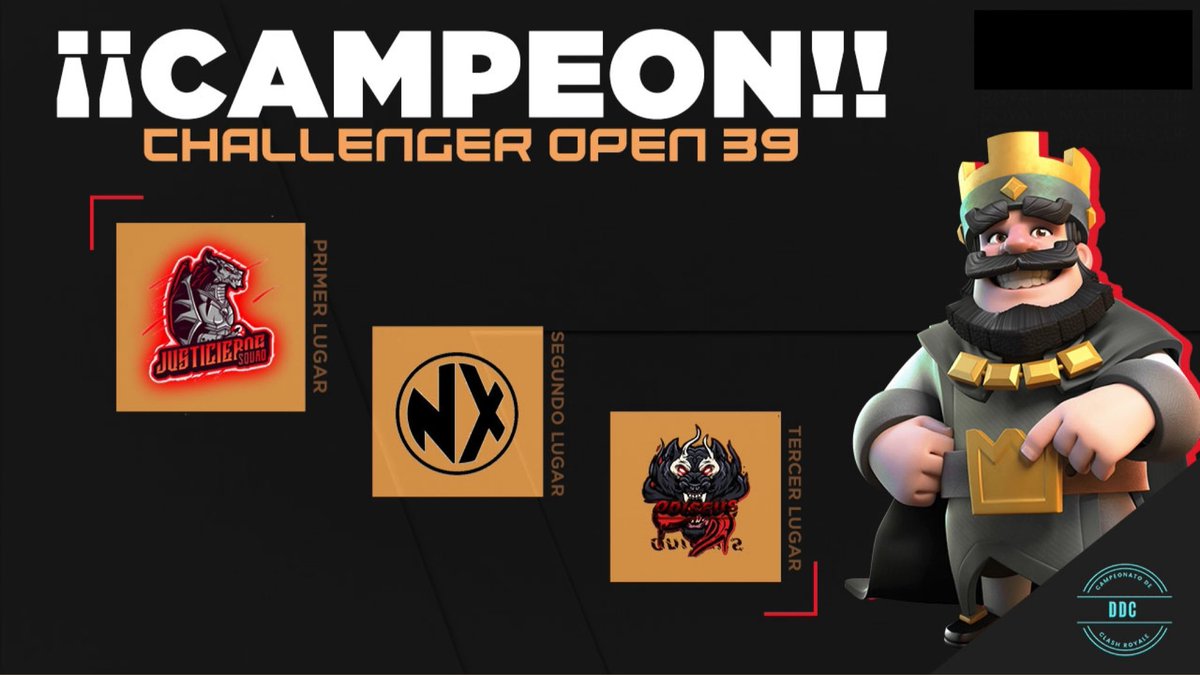 Diamond Challenger Cup (@dcc_open) on Twitter photo #CR | ¡Challenger Open 39!
🥇| 🇲🇽 @JS_esports_01
🥈| 🇪🇸 <a href="/NexodusGaming_/">Valkyr Gaming</a>
🥉| 🌎 <a href="/OdiseusEsports/">Odiseus Esports 🐺</a>
#DCC_Open #CR | ¡Challenger Open 39!
🥇| 🇲🇽 @JS_esports_01
🥈| 🇪🇸 <a href="/NexodusGaming_/">Valkyr Gaming</a>
🥉| 🌎 <a href="/OdiseusEsports/">Odiseus Esports 🐺</a>
#DCC_Open