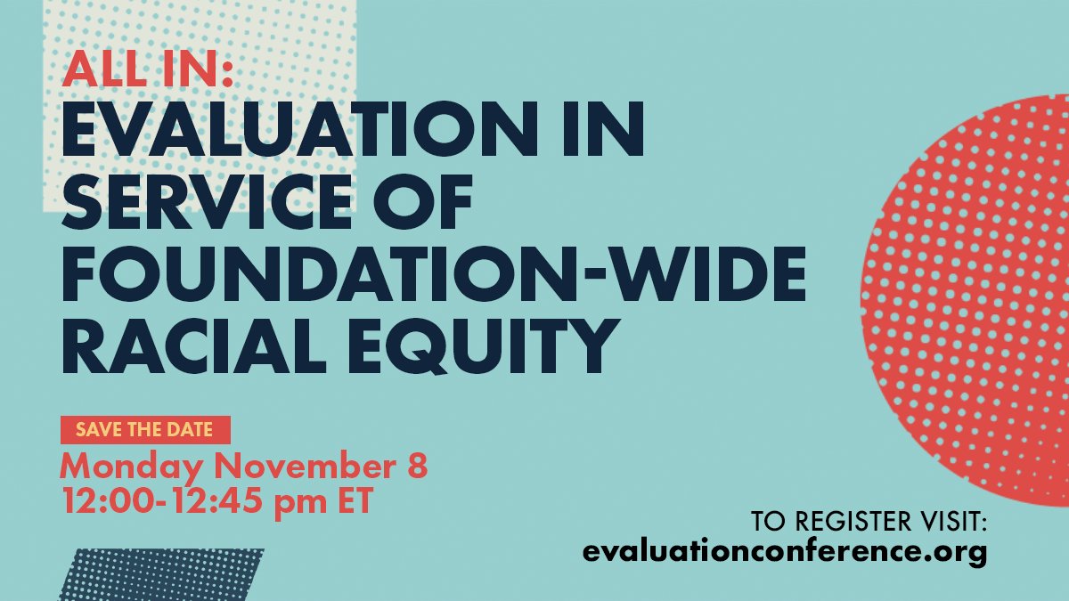 TODAY: Don’t miss CEI’s, Dr.Chera Reid with <a href="/claremnolan/">Clare Nolan</a> &amp; <a href="/kammannhoward/">Kim Ammann Howard</a>, for a conversation on the ways the philanthropic sector can use evaluation and learning to advance racial equity at #Eval21. Join here: evaluationconference.org
