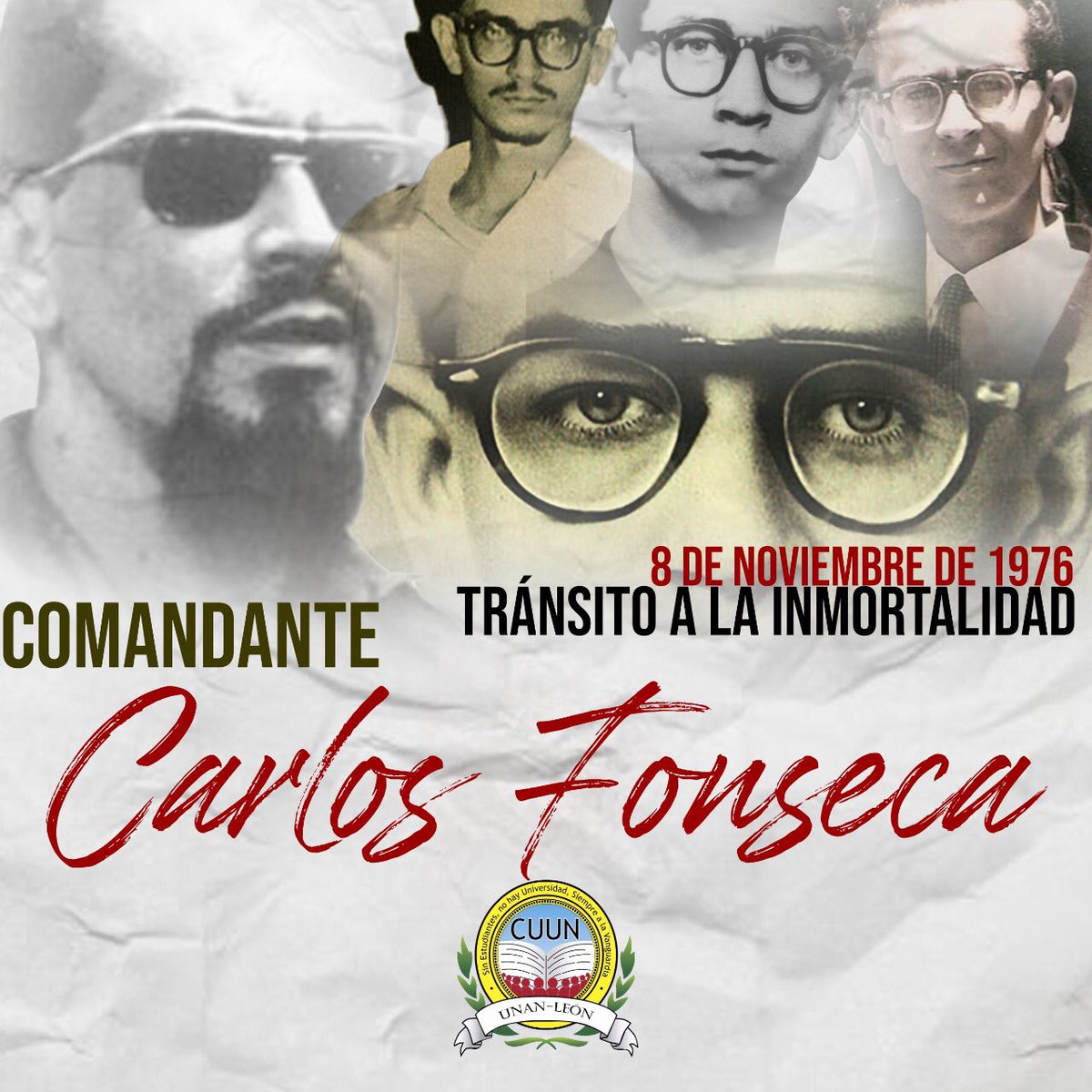cuununan's tweet photo. 08 de noviembre || Conmemoramos 45 años del Tránsito a la Inmortalidad del padre nuestro Frente Sandinista de Liberación Nacional, Comandante Carlos Fonseca Amador.
#CUUN1914
#TodosLosTriunfosSonDelPueblo https://t.co/wcFll753af