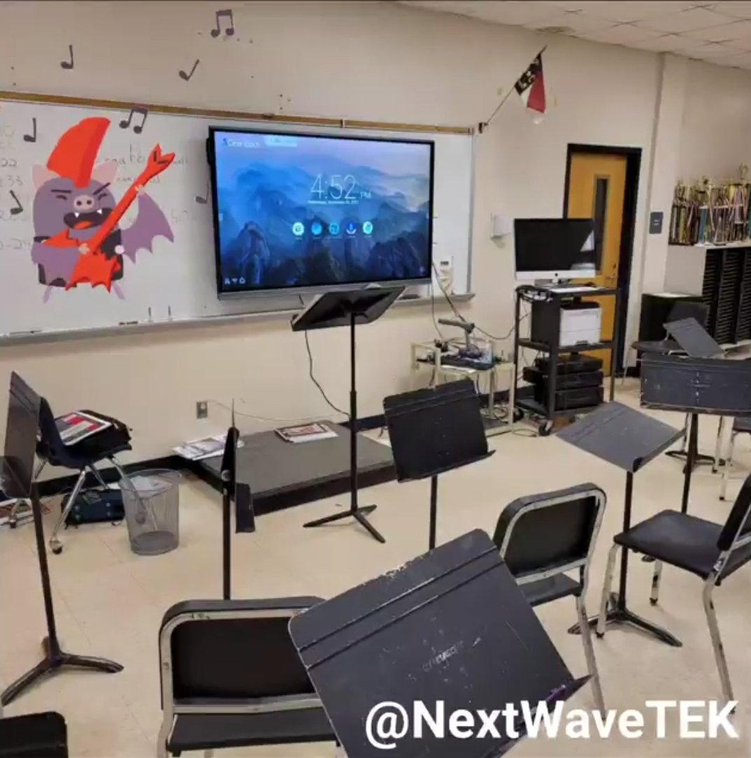 NextWaveTEK's tweet image. This 75&quot; Clear Touch Interactive Panel is hitting the HIGH NOTE in this music class!  Teacher has already installed several music apps from the built-in CTI App Store!  Can&apos;t wait to see what the teacher&apos;s has in store for her students this week! #interactdifferently