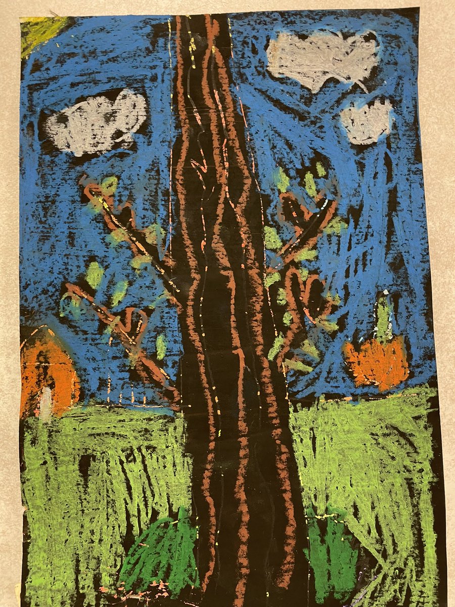 SCES_Resource's tweet image. 2nd grade is adding oil pastel to their scratch art trees! Students picked which season their tree was in and which colors/details to represent their season! @SCESStars @CCPSVISARTS @ccpsinfo