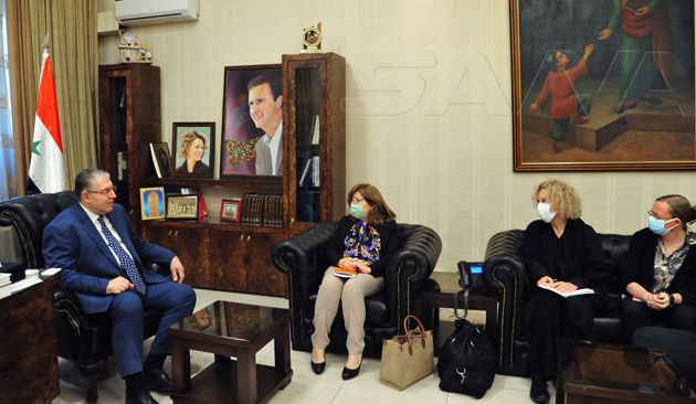 Syrian Minister of Education Darem Tabbaa has discussed with Dr. Ghada Kajaji, the deputy representative of the #UNICEF in #Syria, ways to enhance cooperation between the ministry and the organization to serve the educational process.