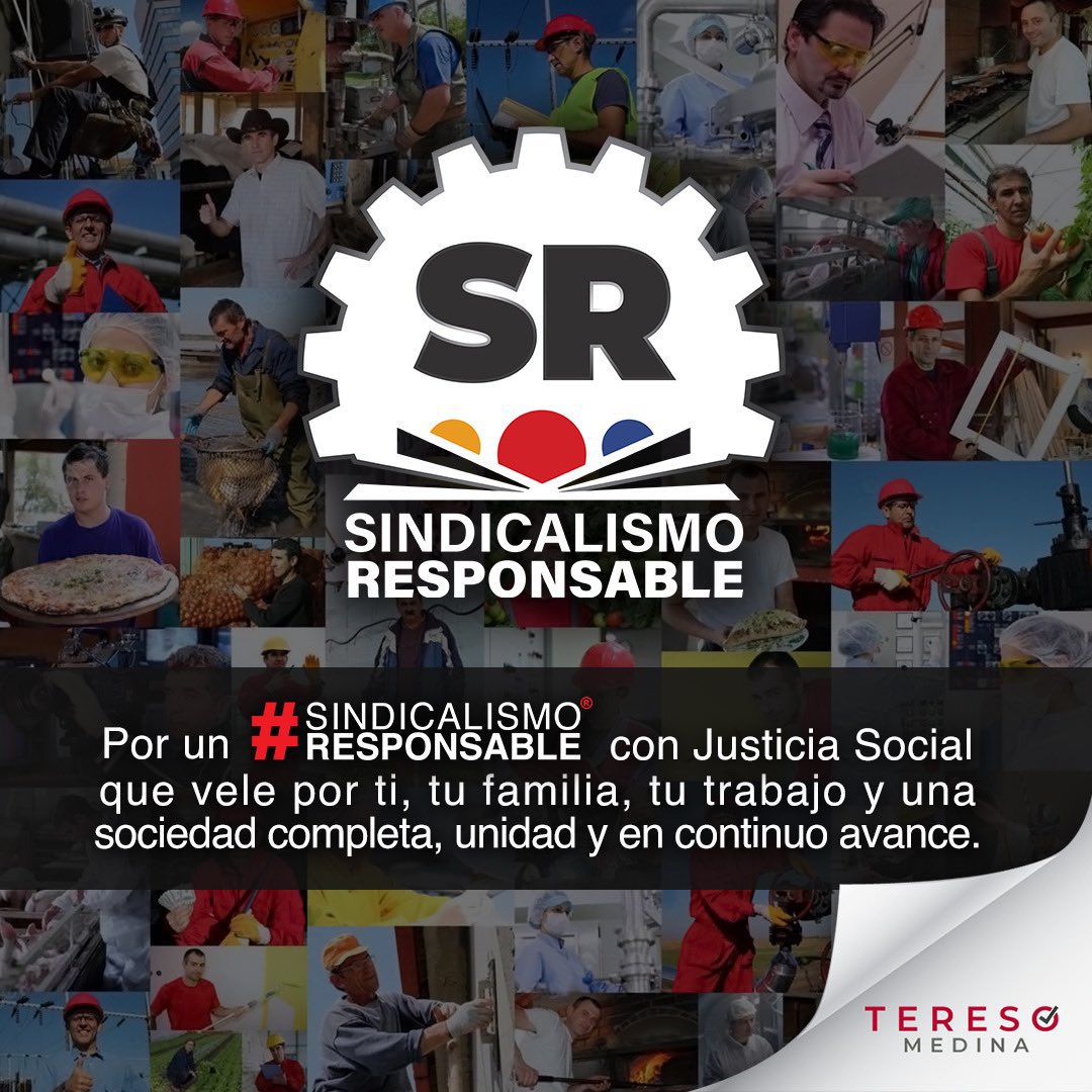 tereso_medina's tweet photo. Por un #SindicalismoResponsable que se interesa por el bienestar de las y los trabajadores y de la sociedad de forma integral y cercana. https://t.co/gdVTso9AqL