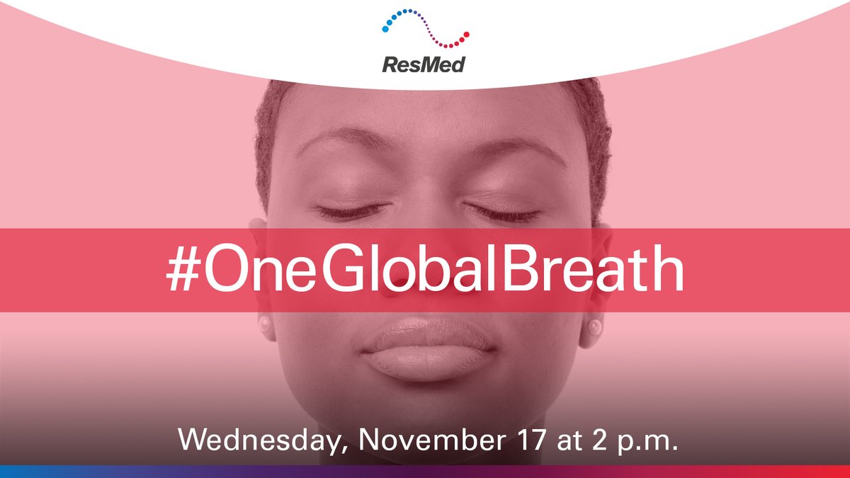 Resmed's tweet photo. Breathing is something that many take for granted. But for 380 million people worldwide with #COPD, it’s a struggle. On #WorldCOPDDay, join us in taking #OneGlobalBreath to raise awareness. For each Like, Comment, RT, or tagged post, we’ll give $1 to @COPDFoundation up to $10,000 https://t.co/Qwnl9JlBlK