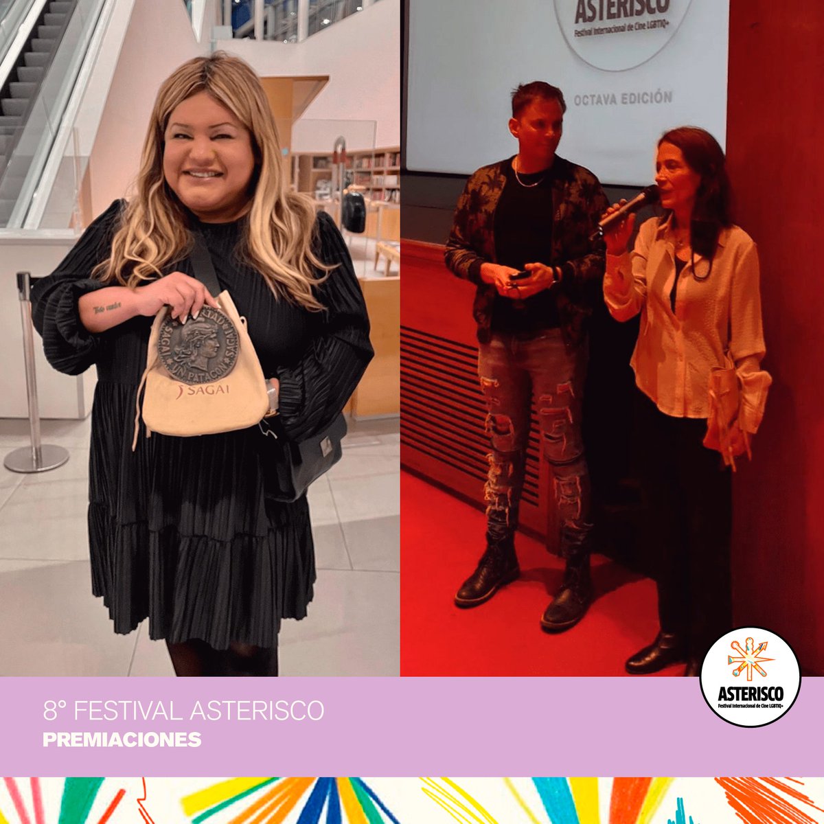 AsteriscoFest's tweet photo. Postales de una jornada muy feliz en #FestivalAsterisco 📽️
🔥 ¡Nuestras felicitaciones a los trabajos premiados! 🔥
💥 Con el apoyo de @Fundacion_Sagai · #lahayemedia · #pomeranec · #APIMA · @powerpaola · #AgenciaBomba
📷 Galería en nuestro Instagram
https://t.co/rlw2t6NnQI https://t.co/eEpiMVwndO