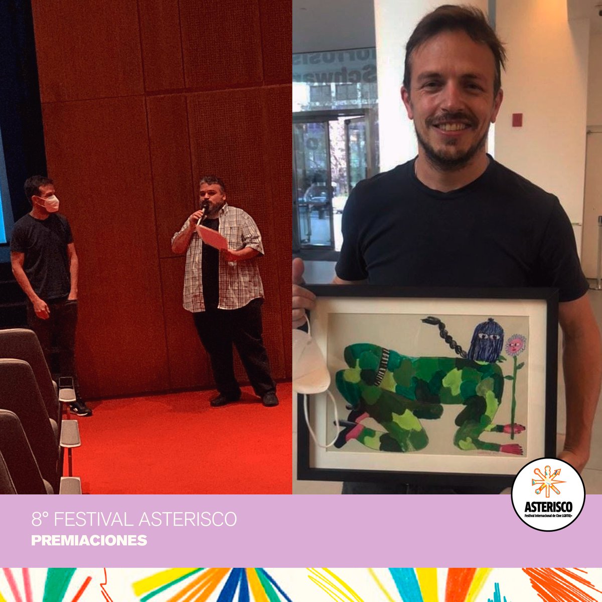 AsteriscoFest's tweet photo. Postales de una jornada muy feliz en #FestivalAsterisco 📽️
🔥 ¡Nuestras felicitaciones a los trabajos premiados! 🔥
💥 Con el apoyo de @Fundacion_Sagai · #lahayemedia · #pomeranec · #APIMA · @powerpaola · #AgenciaBomba
📷 Galería en nuestro Instagram
https://t.co/rlw2t6NnQI https://t.co/eEpiMVwndO