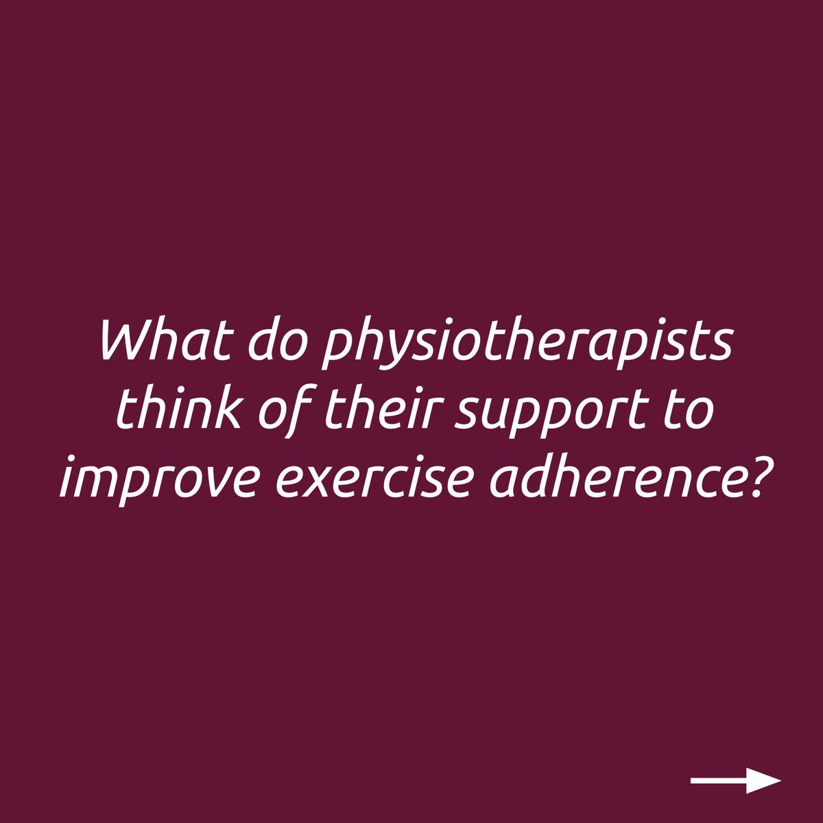 evbasedphysio's tweet photo. Improving exercise adherence in older people What do physiotherapists think of their support to improve exercise adherence?

- Prog Rehabil Med 2021: https://t.co/0jM3m0IGgV
(Aging &amp; Chronic Diseases)
#Qualitativeresearch #Adherence #Olderpeople #Exercise #Physicalactivity https://t.co/t68uvWLysd