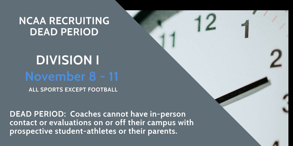Date Corrected:  NCAA Division I Recruiting Dead Period. #NLI
