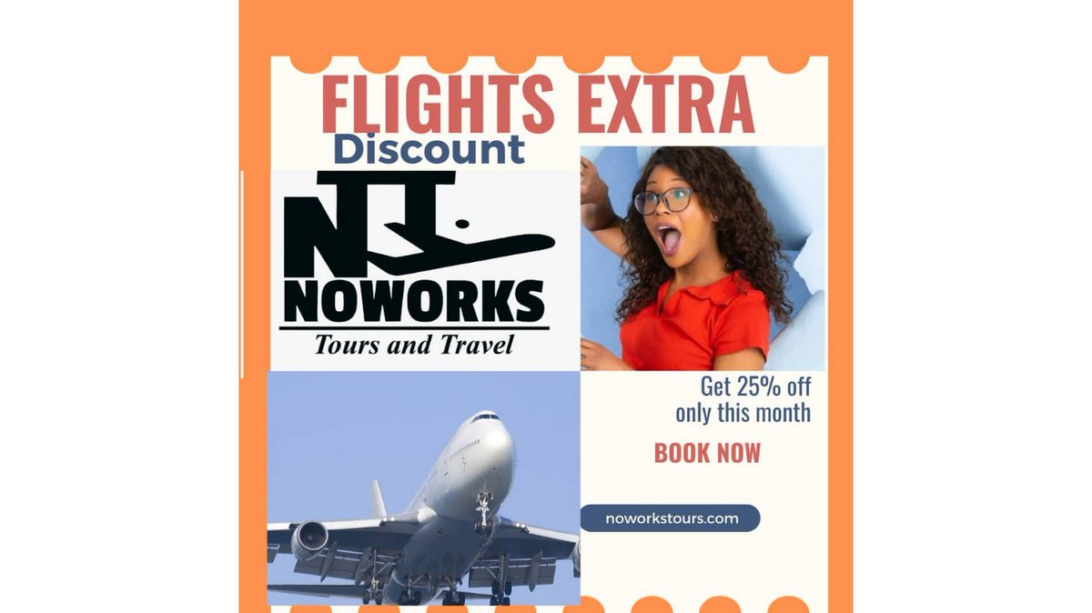 McKCarol256's tweet photo. You don’t need to miss out discounted tickets on all flights from @NoworkstoursLTD 
Book your flight now and get a discount this festive season before they run out!!
Reach us on 0753670618 (WhatsApp) or call 0780207339
#NoworksTravel https://t.co/LKXgQCb1Mr