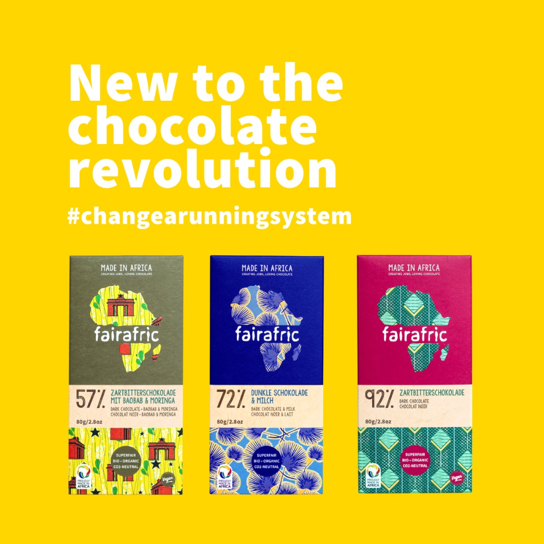 Yeah - today is the day: The wait is over and you can order our new flavors!!!! You can find them exclusively in our online shop and at Contigo Fairtrade. In Switzerland you can get the brand new 57% Baobab Moringa via Claro Fairtrade.

bit.ly/3mSljoY