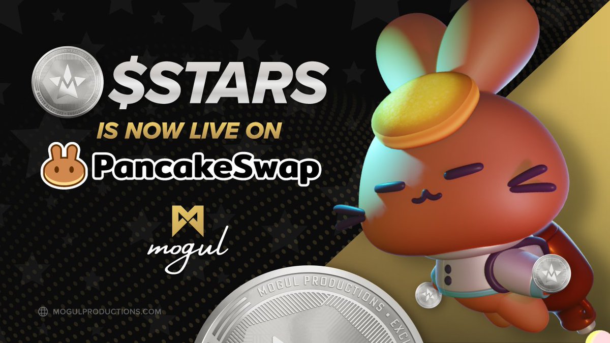 mogulofficial_'s tweet photo. STARS is expanding faster than ever before! 🌟

Now, $STARS is available on the biggest DEX on #BinanceSmartChain: @PancakeSwap 🥳

👏 Check it out for yourself 👉 https://t.co/Yv9IASBMRa https://t.co/97S3oL04Yc