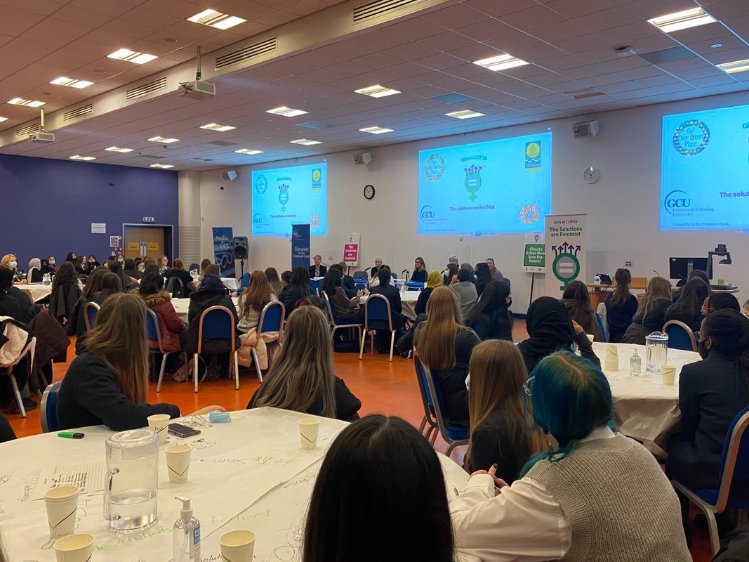 Day 1/2 of #GirlsAtCOP26 at Caledonian University. Thank you to the panel for their inspirational messages and answering our questions #OurDearGreenPlace