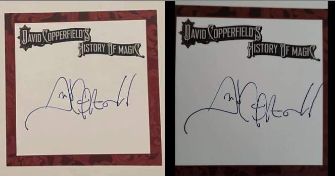 Alek_Douglas_64's tweet photo. @TalkShopLive Why are you selling fraudulent items? The @D_Copperfield signed bookplates are CLEARLY autopen signatures, &amp; now you're refusing to offer refunds for the @simonschuster-Copperfield's lies &amp; misrepresentation? A good was offered for sale, said good was NOT delivered. https://t.co/v3BFSkv1xj