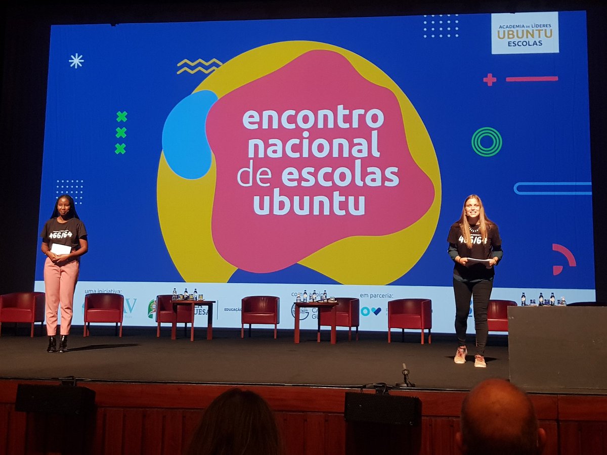 Incopte's tweet photo. O encontro nacional de escolas ubuntu, que reúne 50% das escolas públicas portuguesa que abraçaram esta filosofia, simboliza o reconhecimento da metodologia ubuntu na construção de um lugar comum para todos. 
A Guiné-Bissau, que aqui represento, e parte desta enorme comunidade. https://t.co/3jSvQfzds0