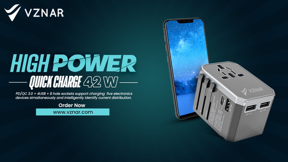 45W Quick Charger 3.0 Type C with Ultra Fast 3 USB Port & 3 Power Sockets

#vznar #techproducts #technology #tech #applewatch #applewatchseries #techgadgets #engineering #techphotography #appletechnology #technologyfresh #appledesign #boostengo