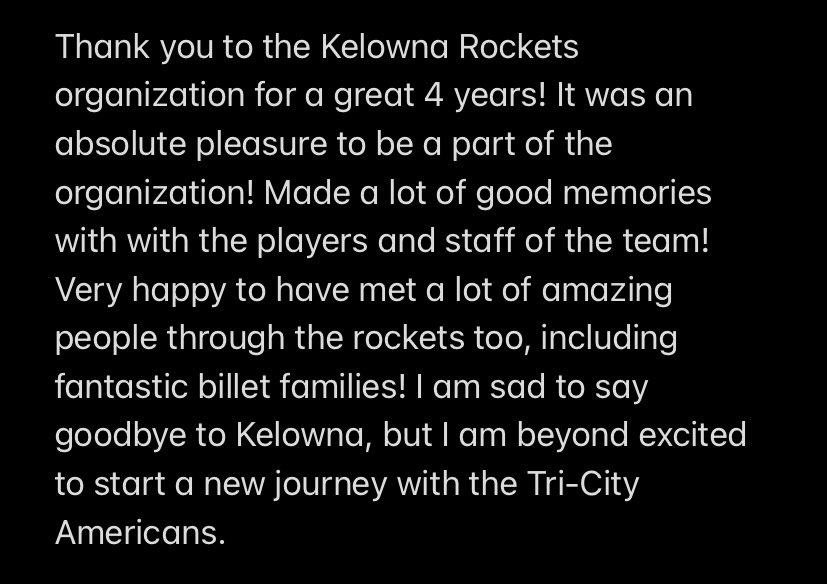 ColeTisdale30's tweet photo. @Kelowna_Rockets @TCAmericans https://t.co/jD8DZ6PvUW