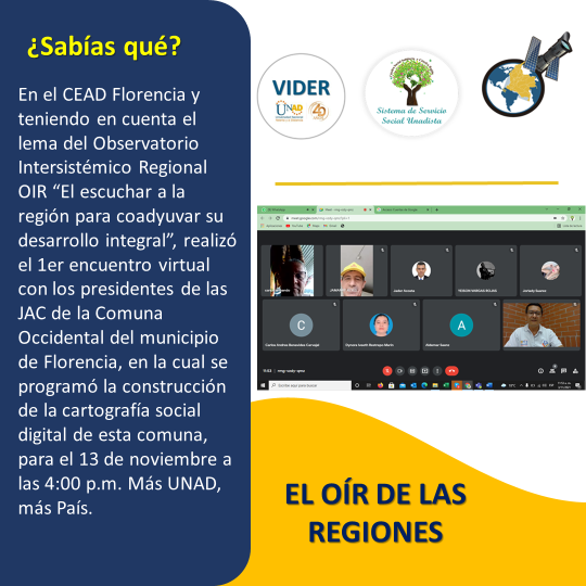 El OIR de las Regiones UNAD tweet media
