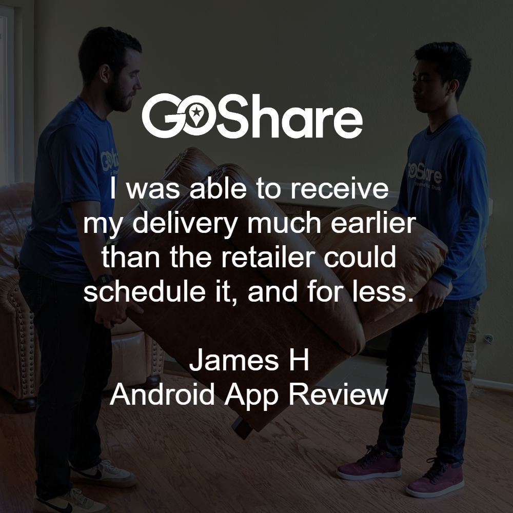 goshare's tweet photo. #GoShare specializes in same day service. Request help within the hour, and we'll send out your project to every available delivery pro in the area. Never wait two weeks for local delivery again!
#DeliveryApp #CustomerReview #GoShareReview #GoShareReviews https://t.co/rGJLeF7N3N