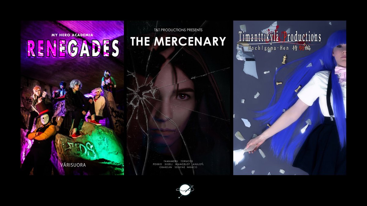 Cosvision's tweet photo. Vuoden CMV:n tittelistä kilpailee tänä vuonna viisi videota:

✨ Värisuora: My Hero Academia Renegades
✨ T&amp;T Productions: The Mercenary
✨ Timanttikylä Productions: Mochigoma-Hen
✨ Rintamasuunta: Future Nostalgia
✨ Kanji: Little Adventure

Esittelyt > https://t.co/xMpAfrWVgi https://t.co/bOvrA6kC40