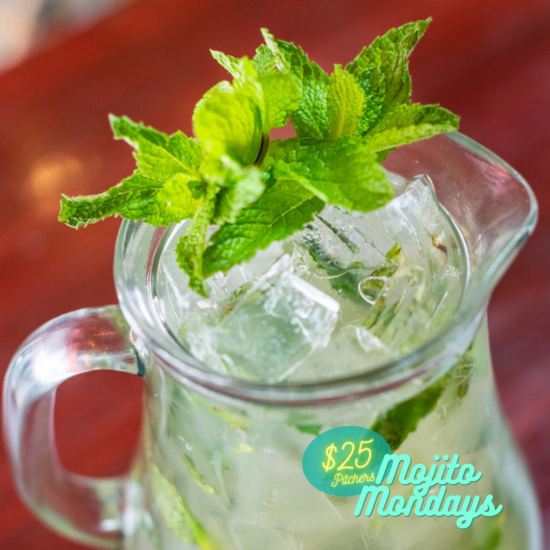 CubaLibreAC's tweet photo. Ever wonder how many mojitos are in each pitcher? The answer is 6! ALL DAY, EVERY MONDAY We’ve got $25 pitchers available at the bar and in the dining room. You do the math 🙆 https://t.co/x2FPpcOh1S