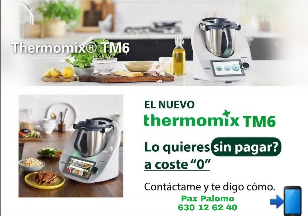 ¿Quieres un TM6 sin pagar?

¡¡Has oído bien!!

Ponte en contacto conmigo y te cuento como conseguirlo. Estoy segura de que te va a encantar !!!!
📞Paz- 630 12 62 40 

#thermomixtm6 
#simplementecocina #HechoconThermomix #thermomix #tm5 #tm6 #tm31 #tm6love #quieromithermomixya