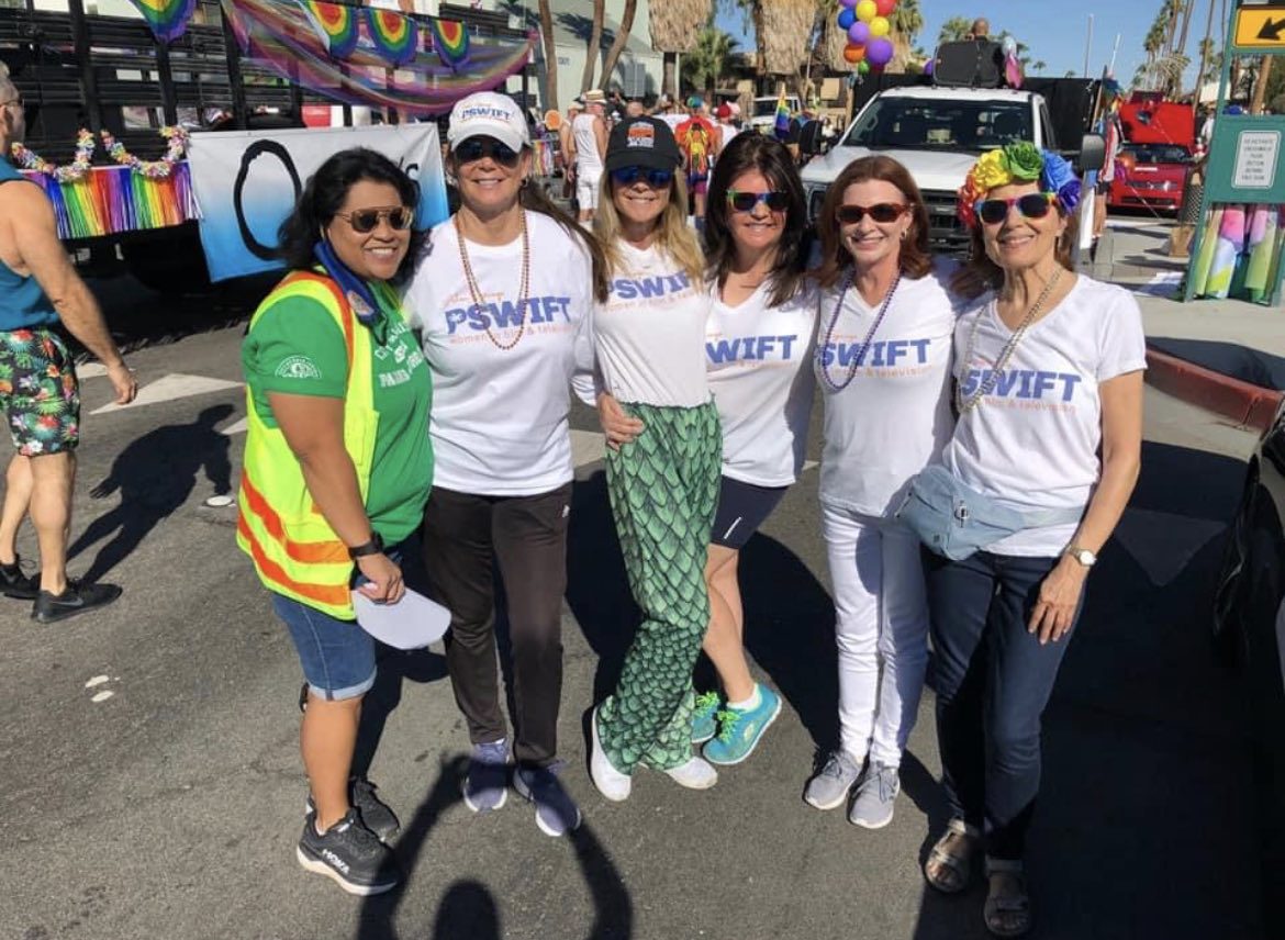 stacyMC911's tweet photo. Had a great time walking in the Pride Parade with Palm Springs Women in Film and Television!😁🌈 https://t.co/JQkgvIXKcu
