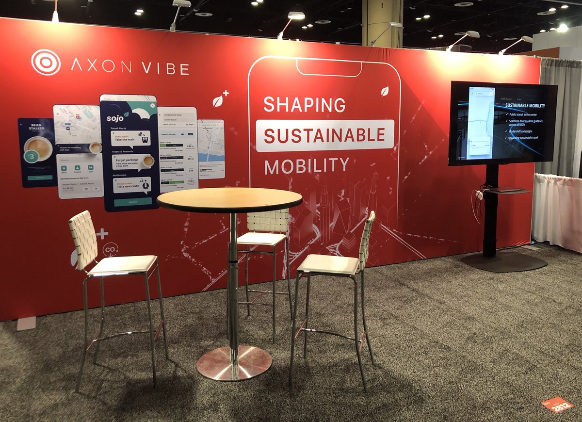 We are excited to finally meet in person at @APTA_Transit's #aptatransform21 in Orlando! Drop by our booth 2812 to learn how @axonvibe can support you to shape the future of #sustainablemobility through incentivised behaviour change. #aptaexpo #smartcities #SmartMobility