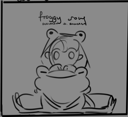 bonus: the sketch for the album cover! bigfrog 