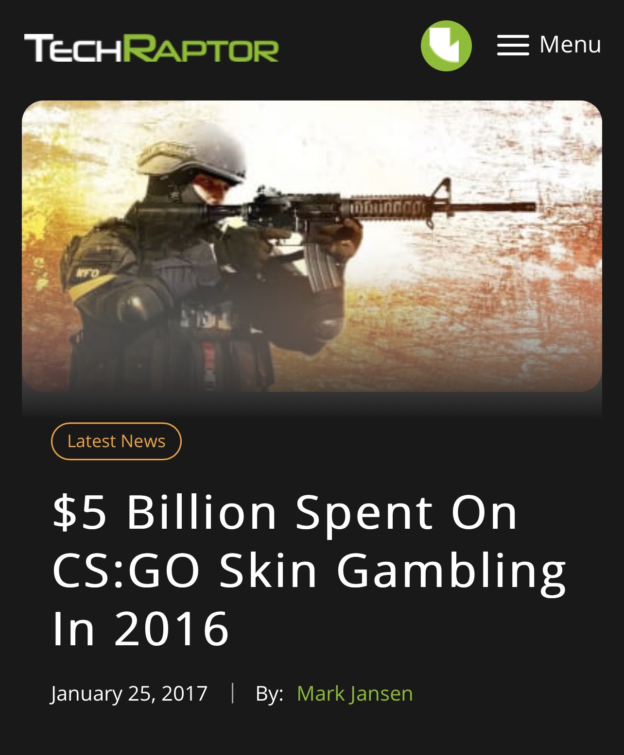 Nearly All' Counter-Strike Microtransactions Are Being Used for Money  Laundering