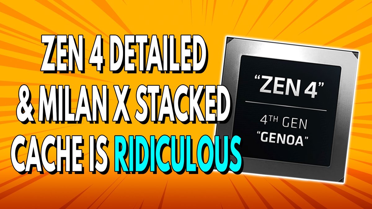 RedGamingTech's tweet photo. #Zen 4 DETAILED & #Milan X Stacked Cache is RIDICULOUS | #CDNA 2 = Up to 5X Faster Than #Ampere #Zen4 #MilanX #CDNA2 #AMD #PCGaming #Hardware
https://t.co/TNWrHBUAT9 https://t.co/6KdgjnLcPp