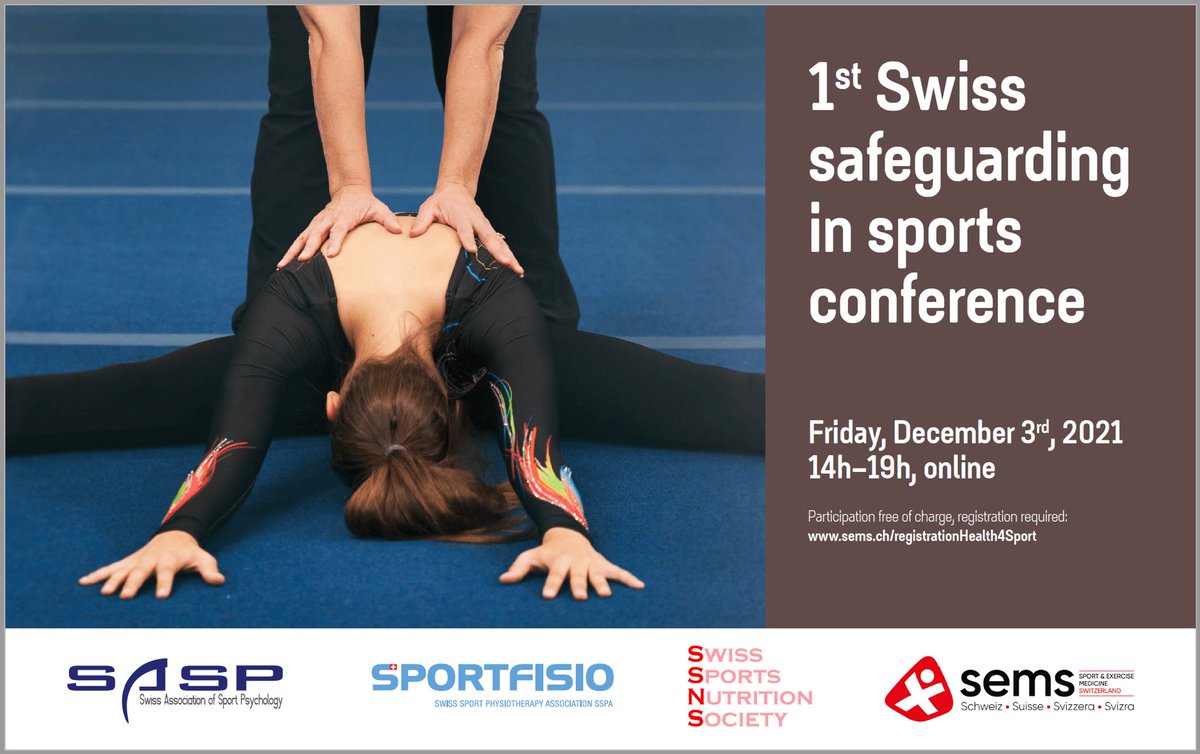 SportfisioSwiss's tweet photo. 🚨 1st🇨🇭safeguarding in sports conference 🚨 Dec 3 🚨 FREE, just need to register 👉 https://t.co/0mNRIe9eEt 🚨@SwissSportsMed with @margomountjoy &amp; more 🇨🇭Health4Sport 👉 https://t.co/LTFulbQXXW https://t.co/cOieRjRavG