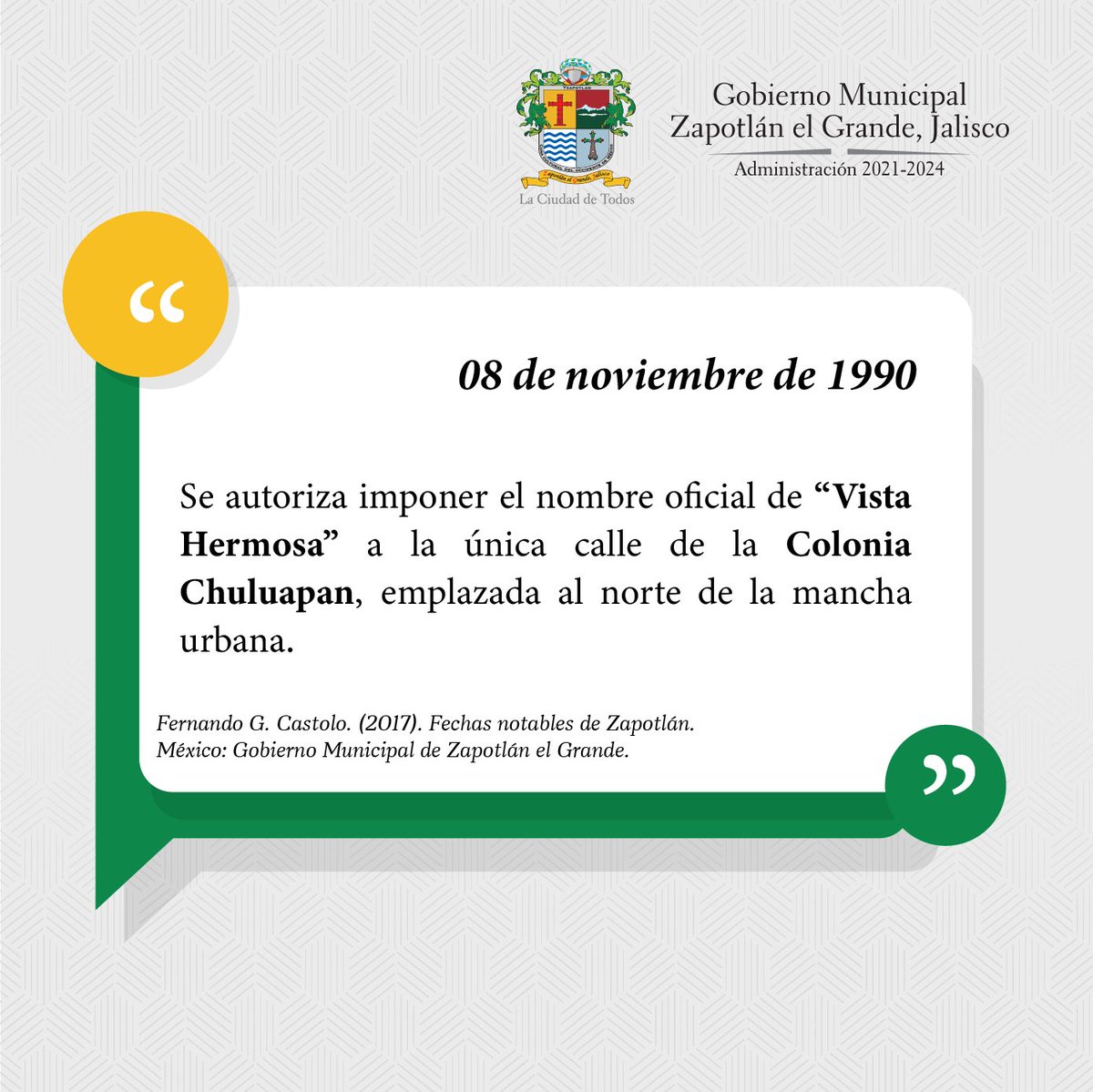 ZapotlanGob's tweet photo. Este 8 de noviembre tenemos tres fechas notables para conocer y recordar de la historia de nuestro Zapotlán el Grande, #LaCiudadDeTodos. Aquí te las compartimos.
#Efemérides
#FechasNotables https://t.co/sWFhoxgZZR