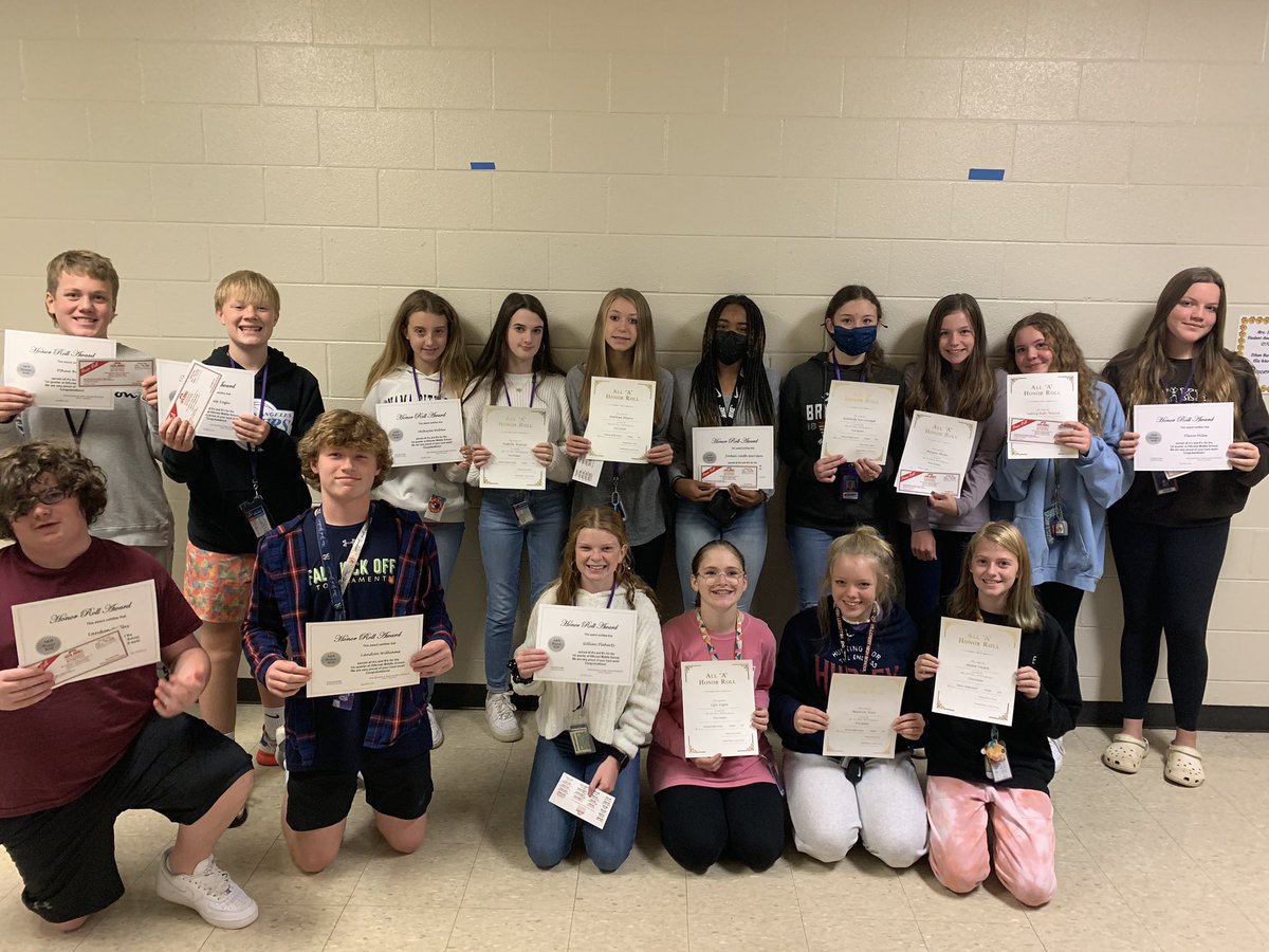 hms_wildcats's tweet photo. 8th grade honor roll students for 1st Quarter #caringcommittedconnected https://t.co/WdM1fymUpt