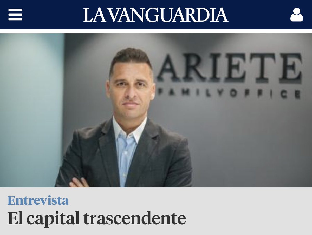 Salir en <a href="/LaVanguardia/">La Vanguardia</a> y que expliquen tan bien mi filosofía del Capital Trascendente y mi pequeña historia me emociona mucho. Gracias a mis Tigres por la confianza en estos doce años y todos los que compartís trocitos de mi mundo
Espero que os guste  
#Capitaltrascendente