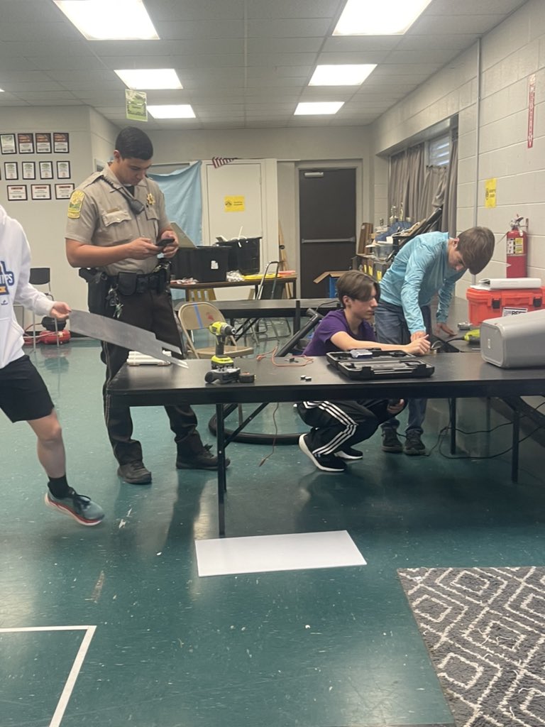 Working on a few finishing touches before game day!