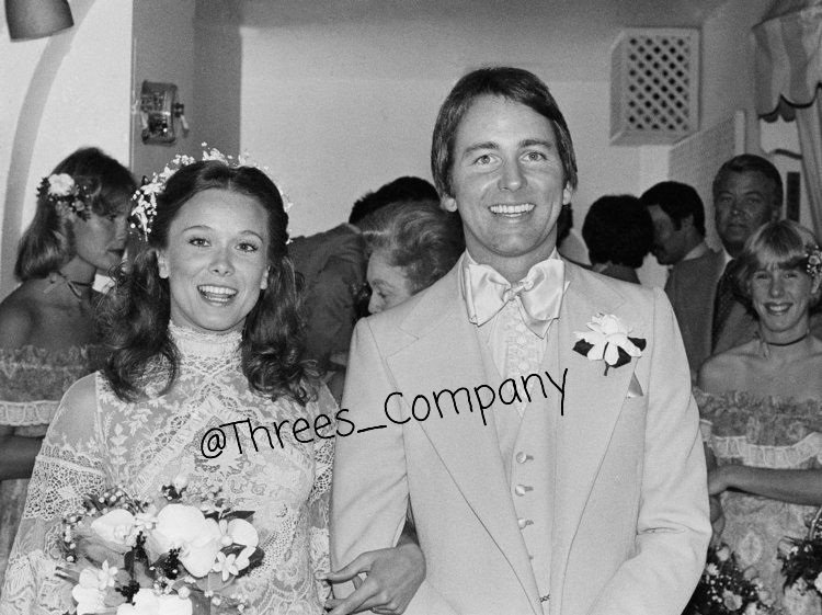 Threes_Company's tweet photo. The #ThreesCompany Groom🤵 &amp; two Brides! 👰👰 Lol John's wedding with Nancy! Suzanne's wedding with Alan &amp; Joyce's fake wedding with Scott in movie "With This Ring" from 1978.💒 🕊 💐 ❤️  #JohnRitter #JackTripper #JoyceDeWitt #JanetWood #suzannesomers #ChissySnow https://t.co/VxHhLjpjYT