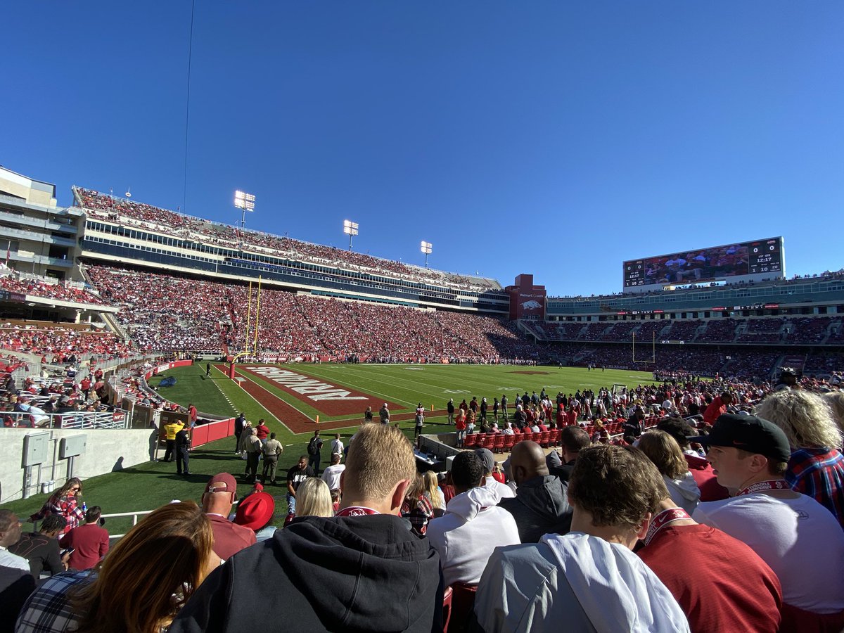 Had a great time at the <a href="/RazorbackFB/">Arkansas Razorback Football</a> game. Thanks <a href="/CoachSFountain/">Scott Fountain</a> for having me!