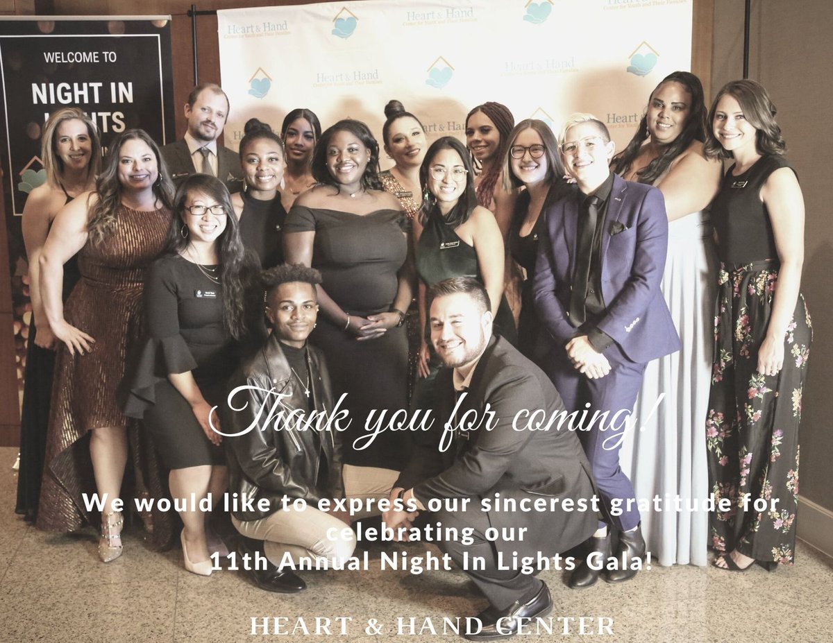 HeartHandCenter's tweet photo. Heart &amp; Hand Center would like to say THANK YOU for attending our Annual Night In Lights Gala! It was truly an amazing night where we all came together to support the youth of Northeast Denver. We are extremely grateful and we are looking forward to next year! 

THANK YOU! https://t.co/S5KAacyMUY