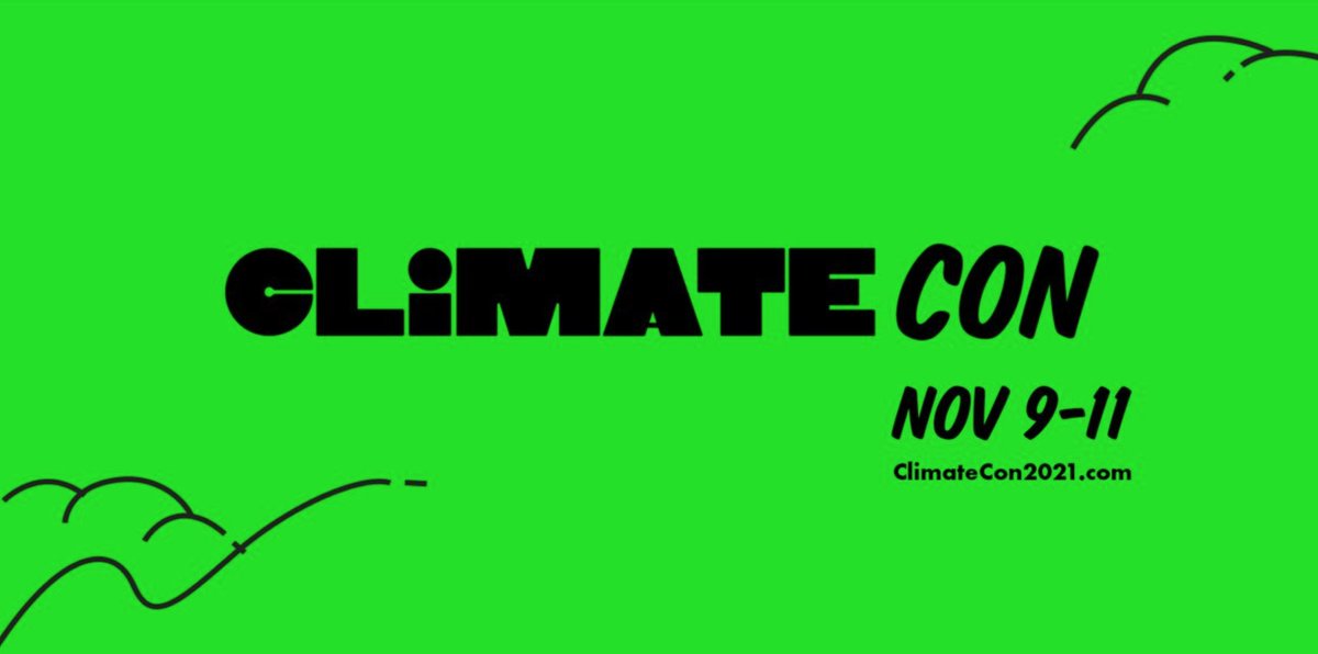 We’re checking out climatecon2021.com November 9-11— a virtual gathering to discuss what the heck we’re going to do about #climatechange.

<a href="/SiegnerAlana/">Alana Siegner</a> + <a href="/susanfsu/">Susan Su</a> from Terra.do will be moderating the speaker panels. Join us! #cop26