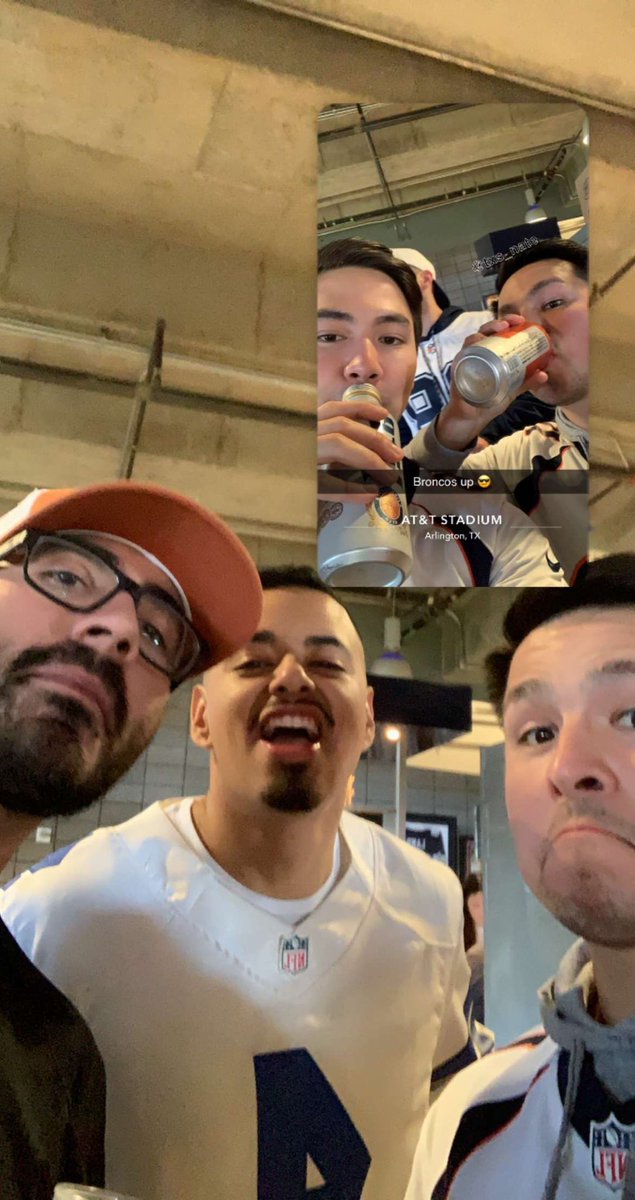 Naley_13's tweet photo. Great weekend I got to see my boy @tx_nate and also watch the Broncos get a Dub against the Cowboys. Currently 2-0 watching Broncos Games in person 😎 #broncoscountry https://t.co/pUgbB4aJaK