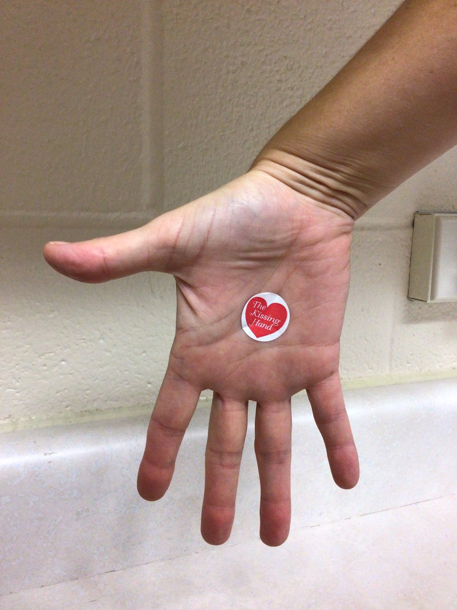 MrsProbstPreK's tweet photo. Preschooler brought The Kissing Hand to read for his birthday… “Mrs. Probst, here’s a kiss sticker for you. Put it on your hand like the story!” ❤️❤️ #dg58pride https://t.co/hOVGLPlR4T