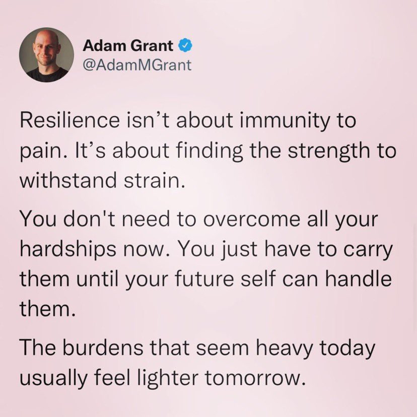 ljwconsulting's tweet photo. Love this description of #resilience from @AdamMGrant #Ausleader #happyatwork #burnout #workfocus #melbournelife https://t.co/ehJowsrMYj