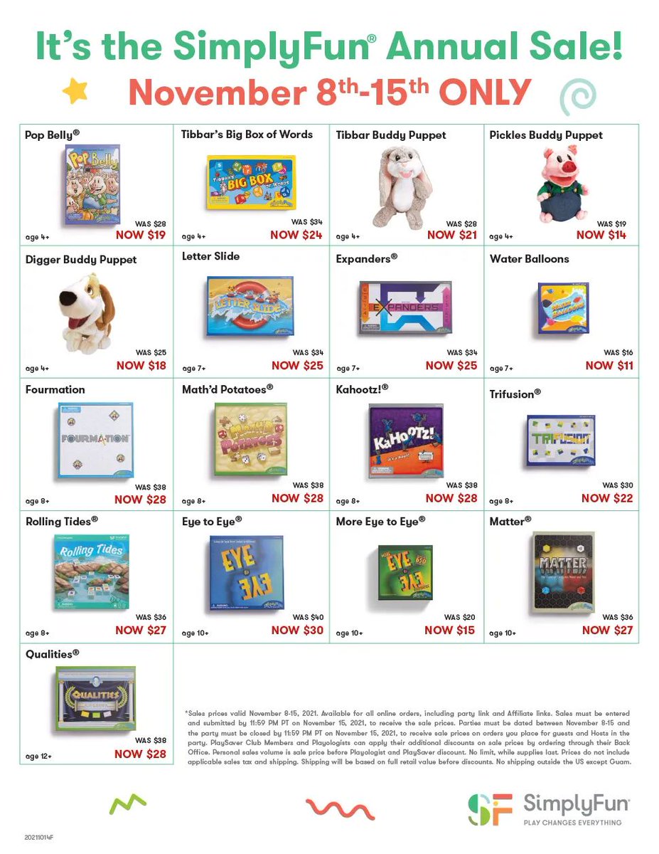 thedivingturtle's tweet photo. You won't see these SimplyFun prices any lower! Get some Christmas shopping done early this week.

https://t.co/c0bxiDouw0 https://t.co/4i1u17VtNz