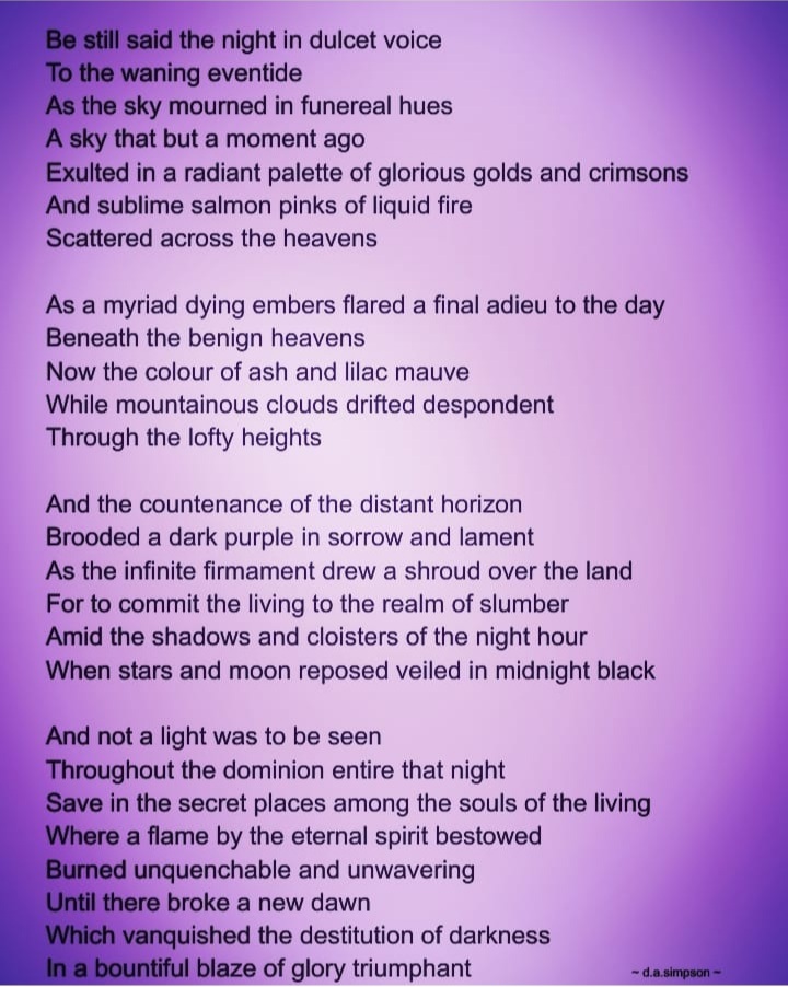 "Be still said the #night" #poem #poetry #WritingCommunity #worldwidepoetry