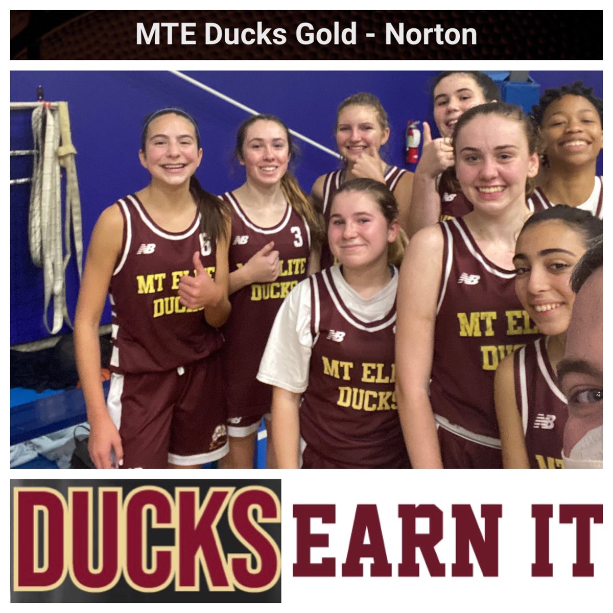 MTEliteDucks's tweet photo. Shout-out to MTE Ducks Gold who used a 14-0 run to end the game with a comeback win to complete another  undefeated weekend @zg_newengland Wheel of champions! This team has been working hard the last 18 months &amp; are ready to have great HS seasons! #MTEDFamily #PreparedForSuccess https://t.co/crQm0nUBJM