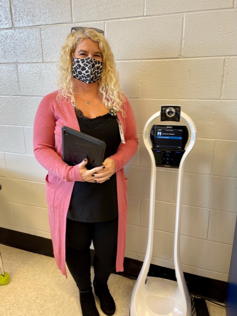 Our Exceptional Children's Department has implemented PCS's first robotic telepresence system, called the VGo for a student who is not able to attend school physically. The student can move it around, talk to teachers and peers, listen in , etc. all from his home! #TheFutureIsNow